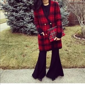 ♥️LAST M♥️ NWT ZARA BLACK FLARED PANTS TROUSERS